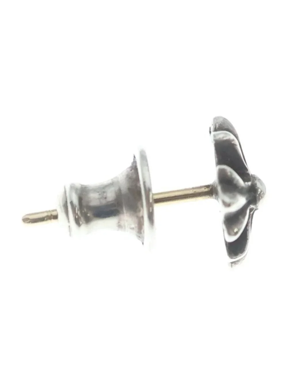 Chrome Hearts No2 CH Pls CH Plus Stud Earrings Silver